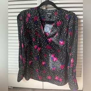 NWT Small Express Long Sleeve Floral Blouse